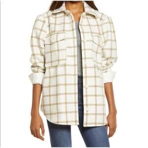 NEW Treasure & Bond Plaid Flannel Jacket Shacket Women's Size Small